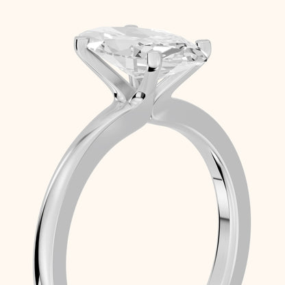 Matilda Cathedral Solitaire Marquise Diamond Engagement Ring in White Gold - slant-view.webp