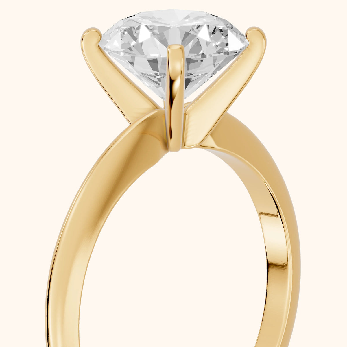 Giulia Solitaire Round Diamond Engagement Ring in Yellow Gold - slant-view.webp