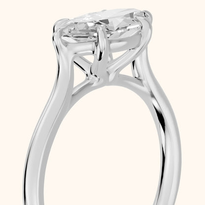 Ally East-West Solitaire Marquise Diamond Engagement Ring in Platinum - slant-view.webp