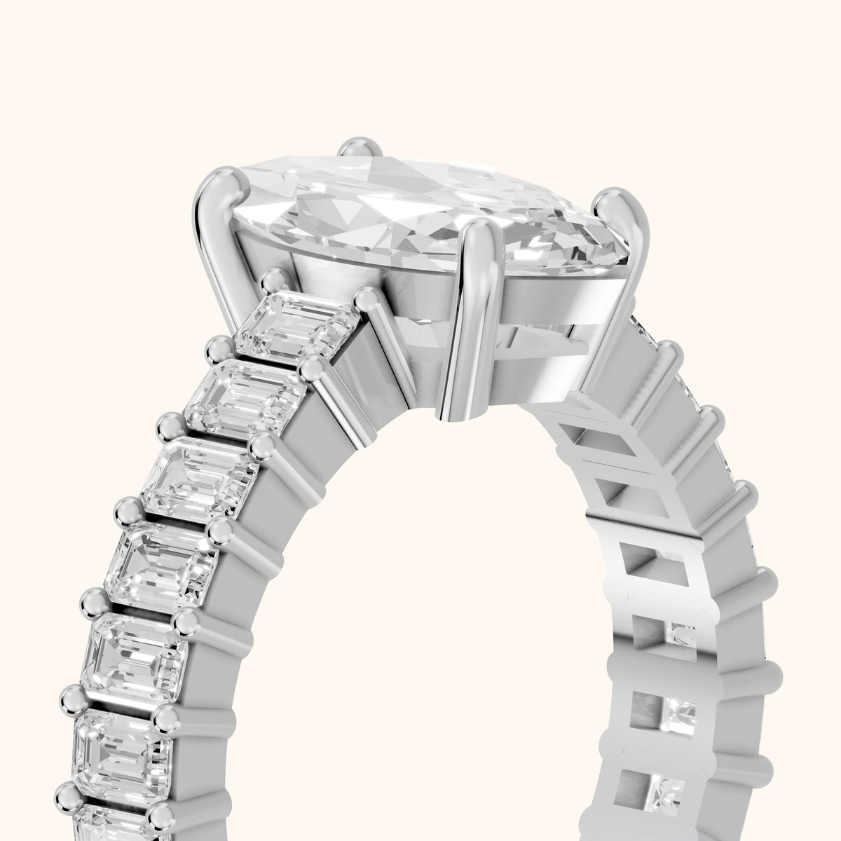 Mallory Shared Prong Marquise Diamond Engagement Ring in Platinum - slant-view.webp