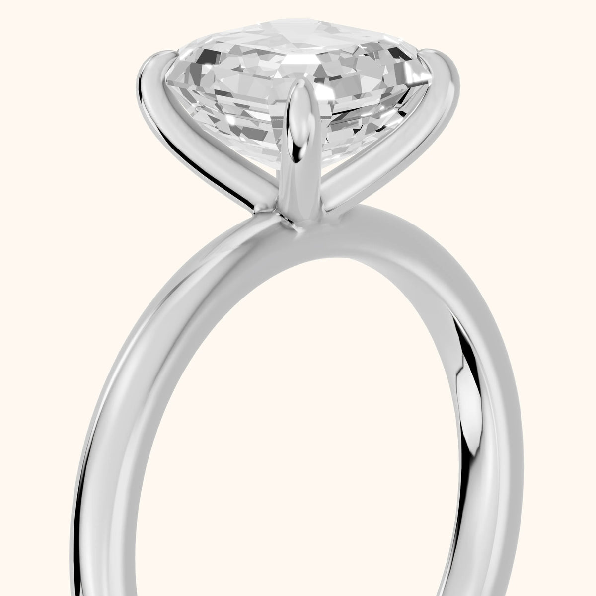 Susan Solitaire Asscher Diamond Engagement Ring in Silver - slant-view.webp