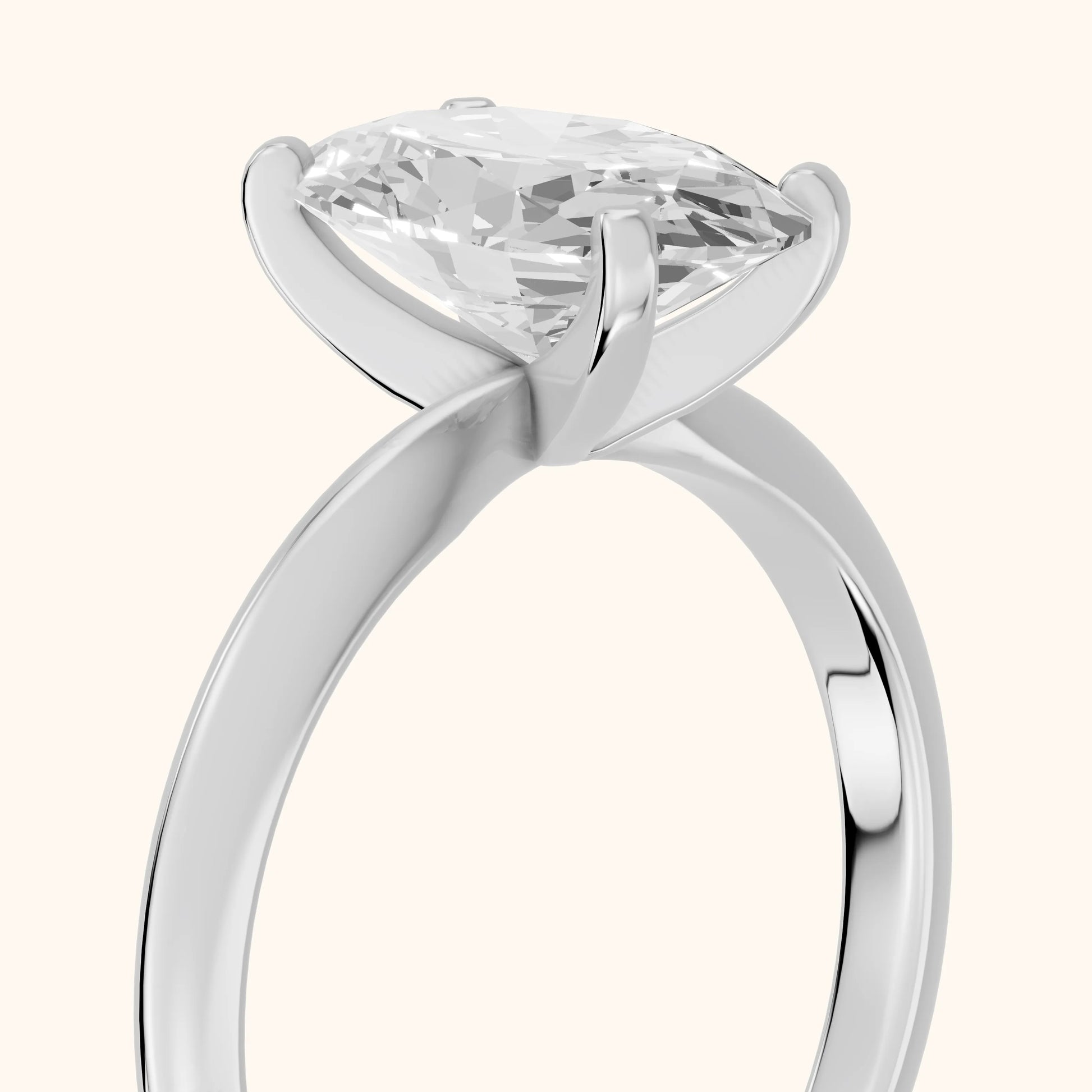 Wren Solitaire Oval Diamond Ring in White Gold - slant-view.webp