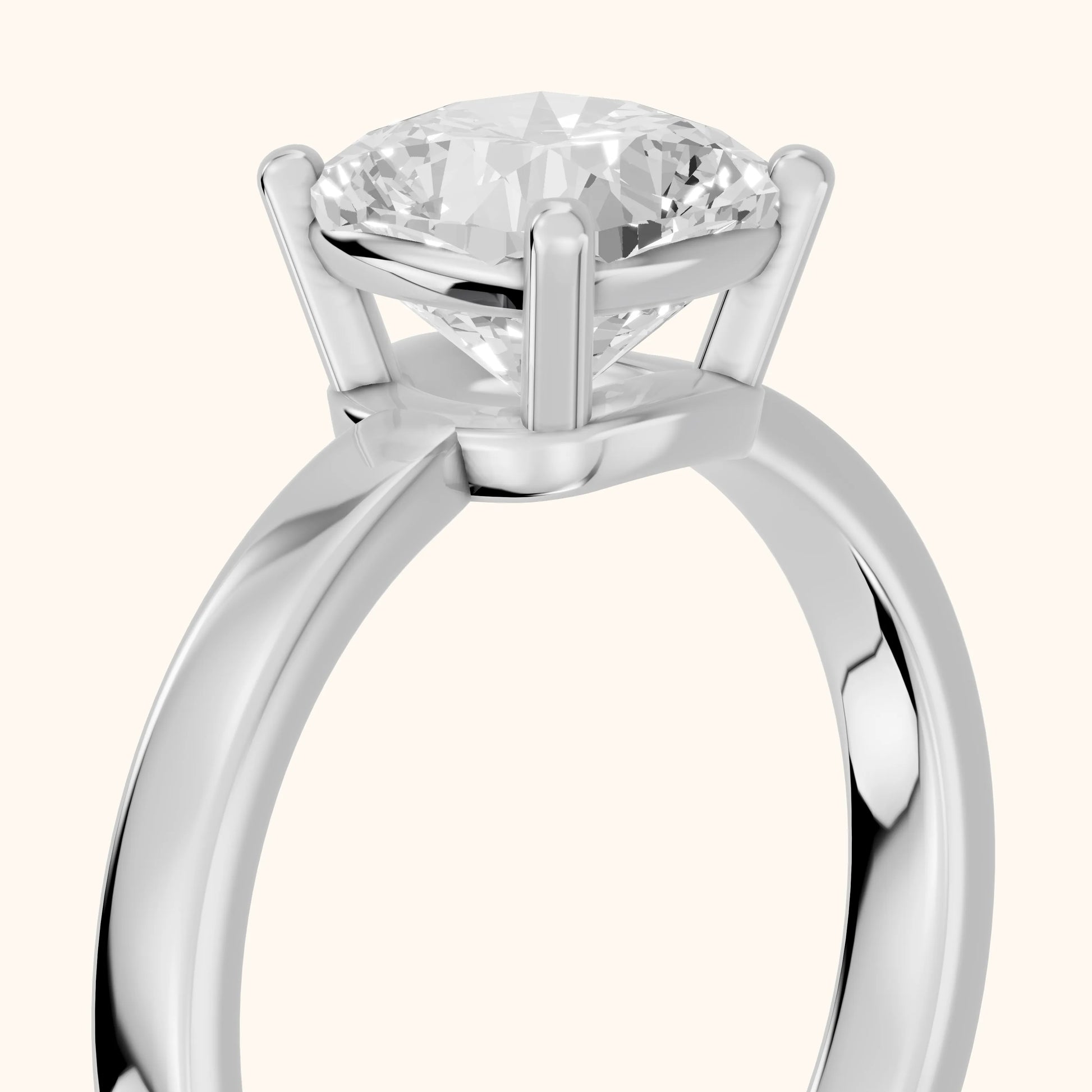 Delia Solitaire Cushion Diamond Engagement Ring in Platinum - slant-view.webp