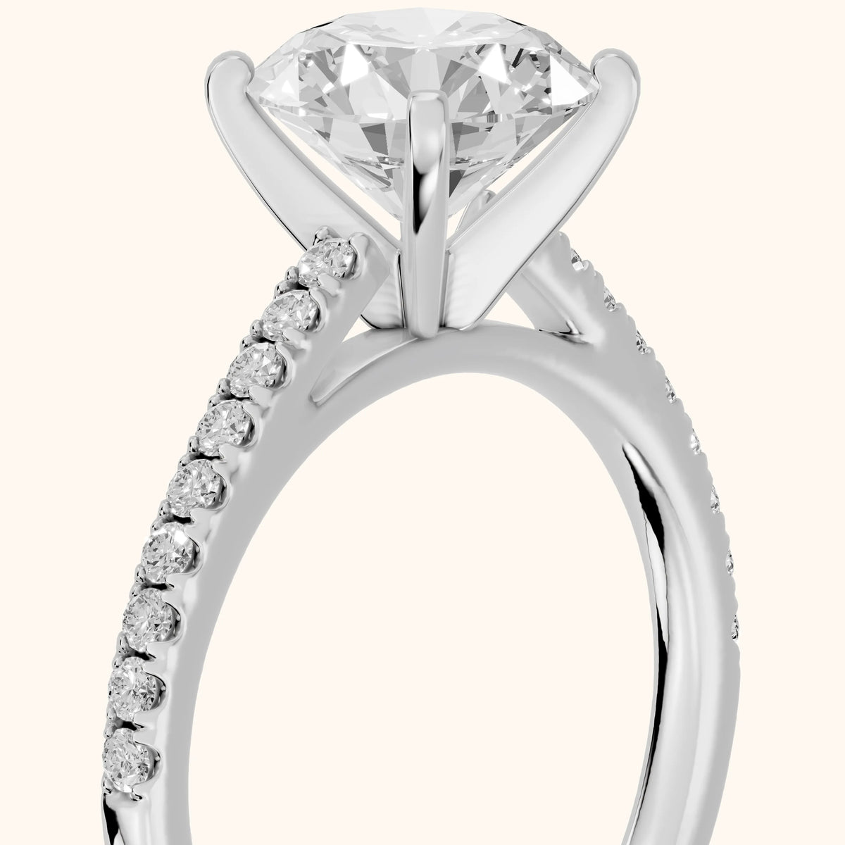 Ailsa Micropavé Round Diamond Engagement Ring in White Gold - slant-view.webp