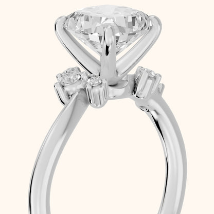 Yvette Bypass Cushion Diamond Engagement Ring in Platinum - slant-view.webp