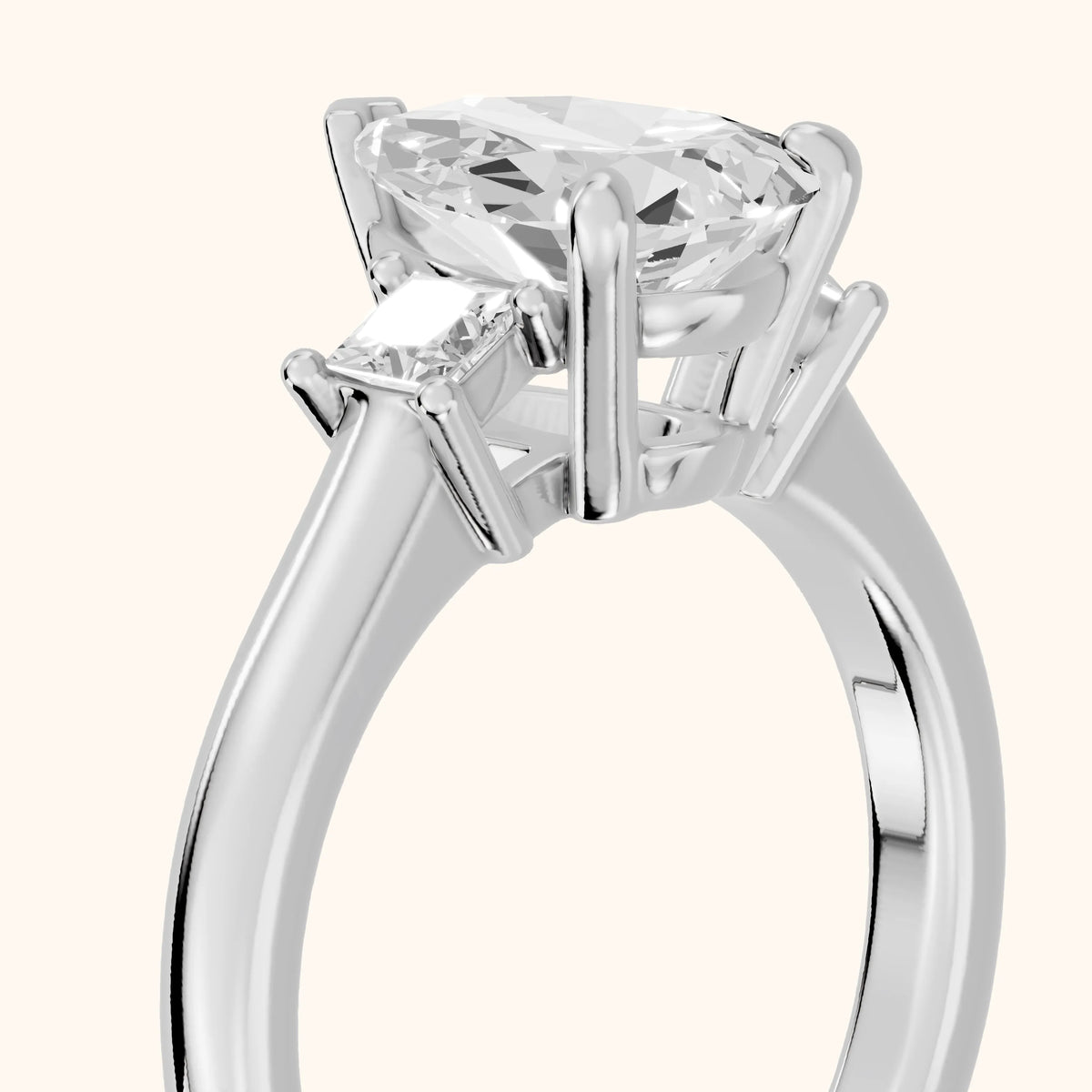 Brenna Three-Stone Pear Diamond Engagement Ring in White Gold - slant-view.webp