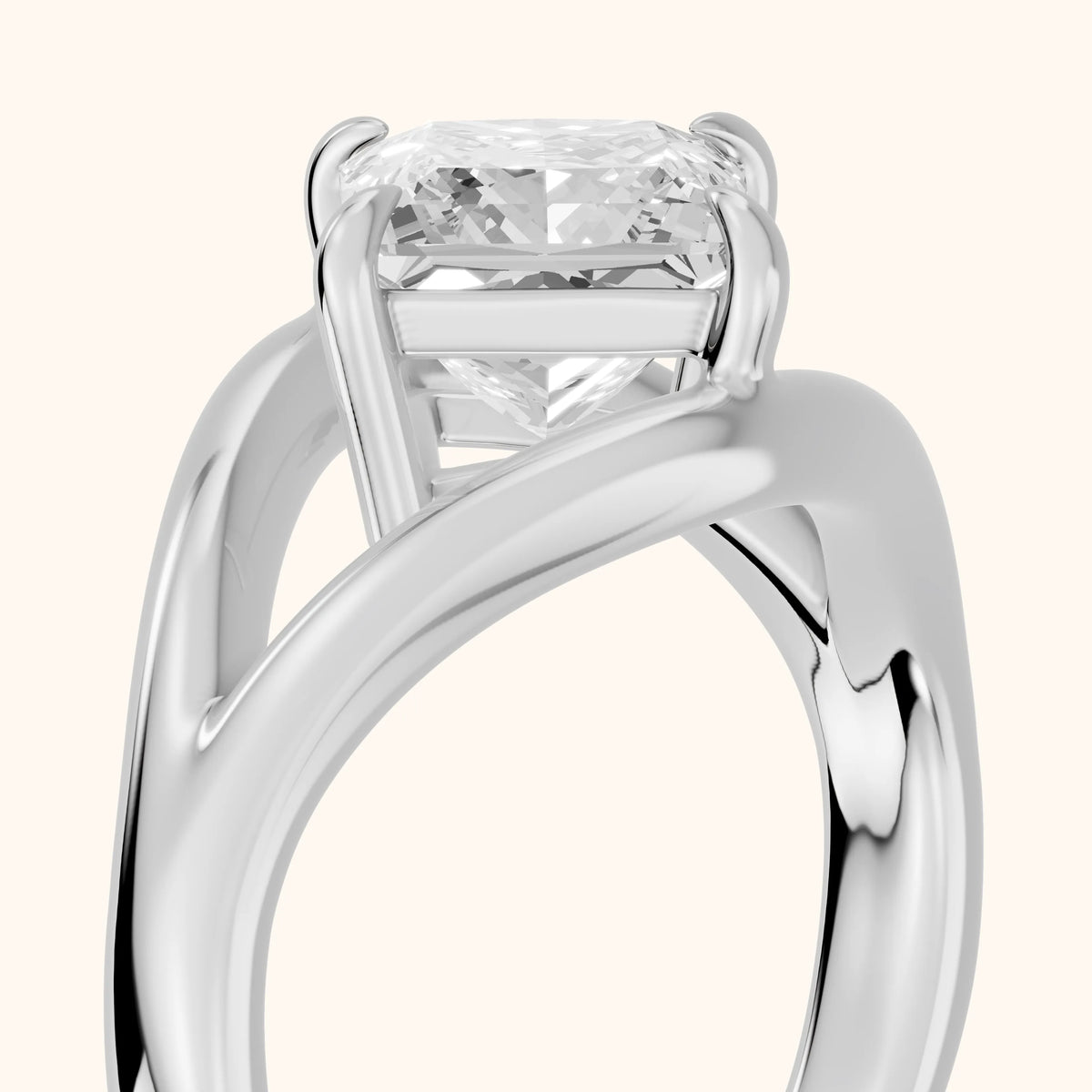 Madeleine Split Shank Princess Diamond Engagement Ring in White Gold - slant-view.webp