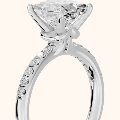 Brea Twist Pavé Princess Diamond Engagement Ring in Platinum - slant-view.webp