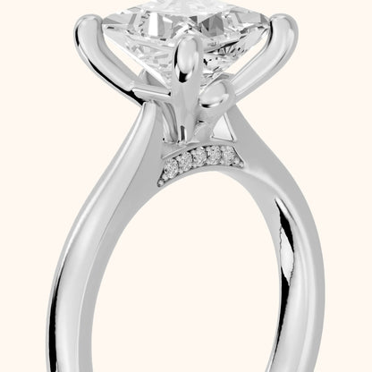 Sofia Cathedral Princess Diamond Engagement Ring in Platinum - slant-view.webp