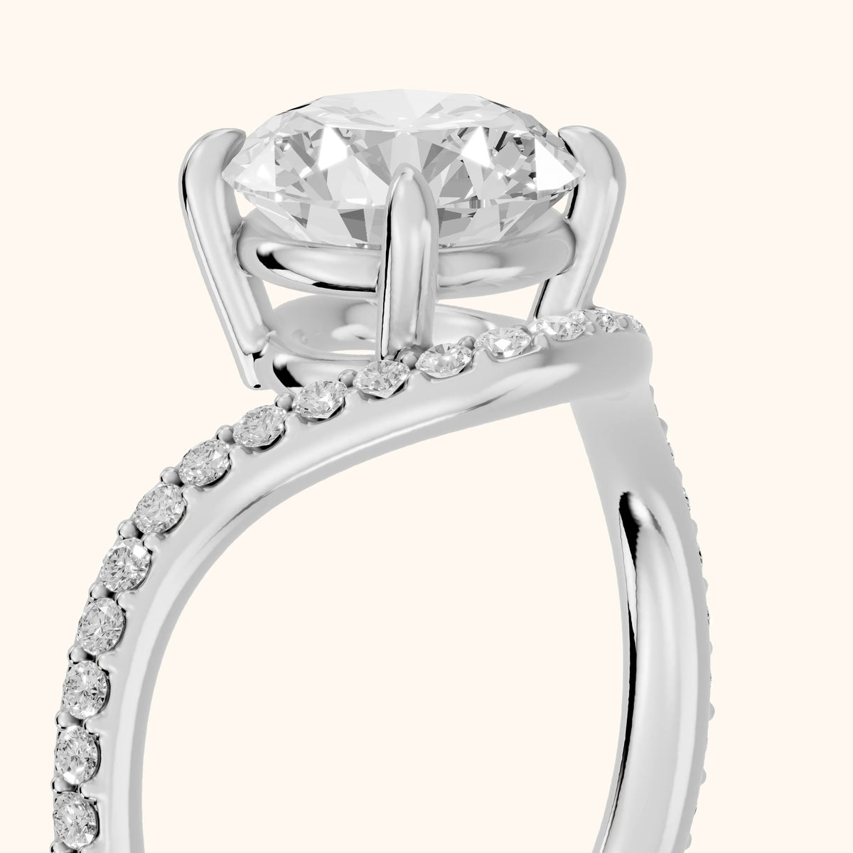 Alison Bypass Pavé Round Diamond Engagement Ring in Platinum - slant-view.webp