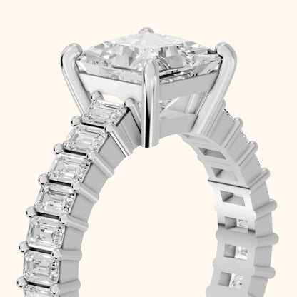 Mallory Shared Prong Princess Diamond Engagement Ring in White Gold - slant-view.webp