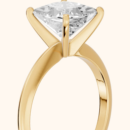 Giulia Solitaire Princess Diamond Engagement Ring in Yellow Gold - slant-view.webp