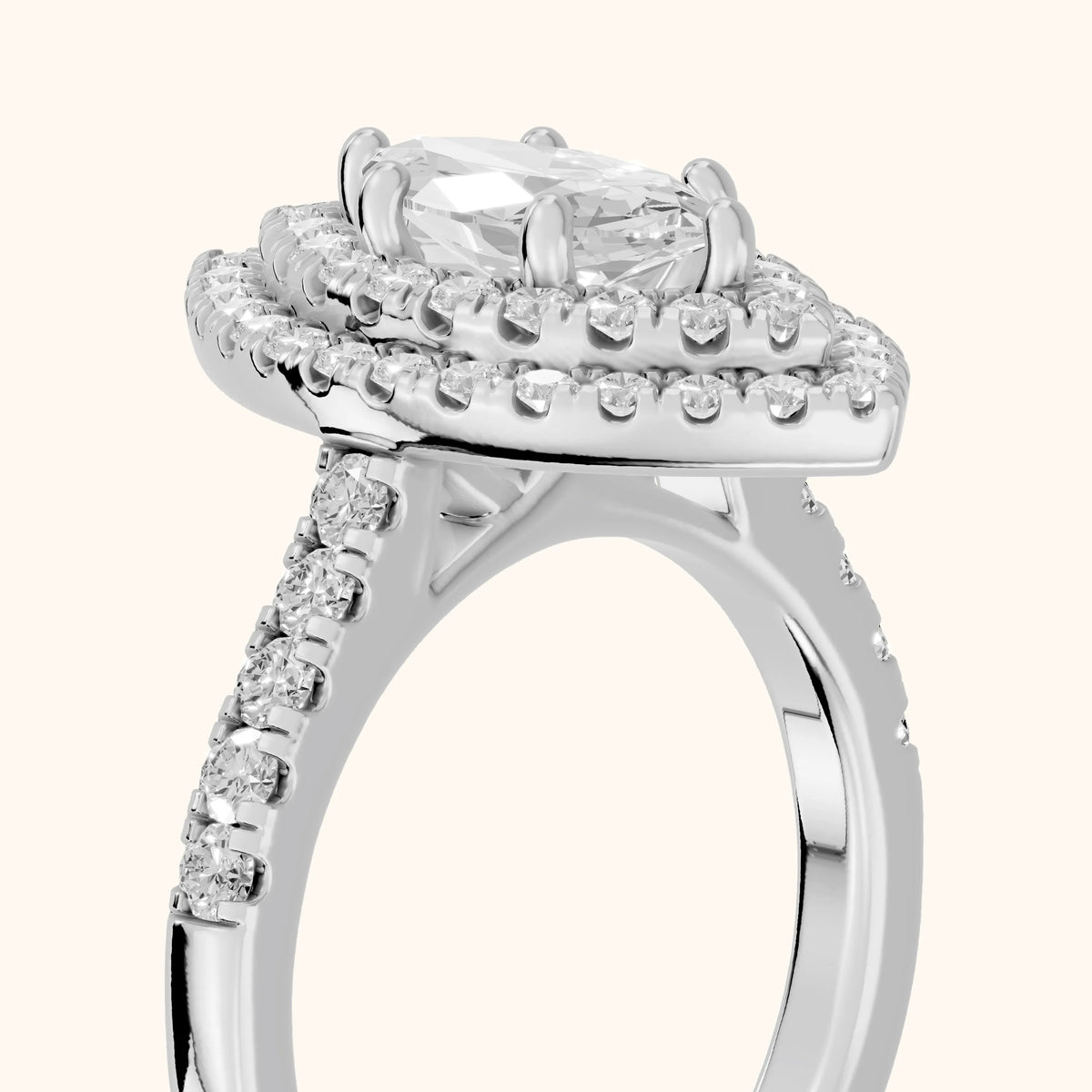 Ashby Double Halo Pavé Marquise Diamond Engagement Ring in Platinum - slant-view.webp