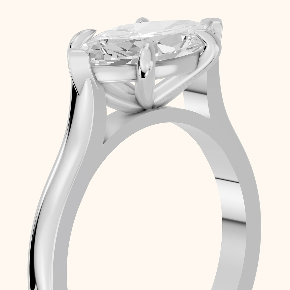 Truckee East-West Cathedral Marquise Diamond Engagement Ring in White Gold - slant-view.webp