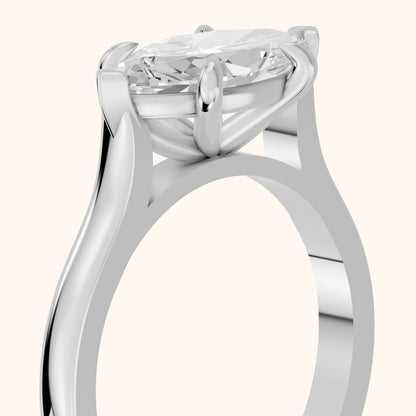 Truckee East-West Cathedral Marquise Diamond Engagement Ring in White Gold - slant-view.webp