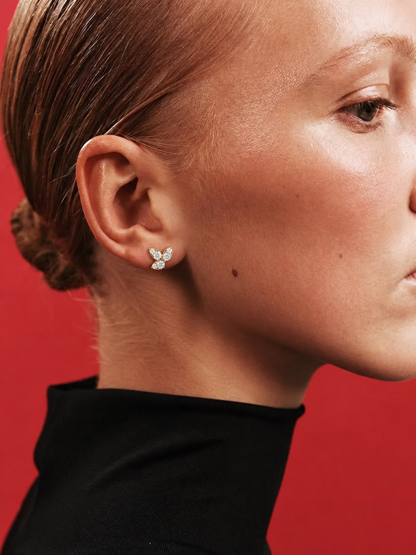 Lab grown diamond stud earring